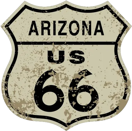 Printed Vinyl Route 66 Us Arizona Route 66 Png Route 66 Logos