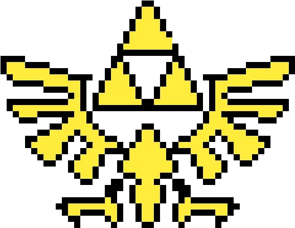 Pixilart Triforce Emblem By Mryep Pixel Art Zelda Png Triforce Transparent