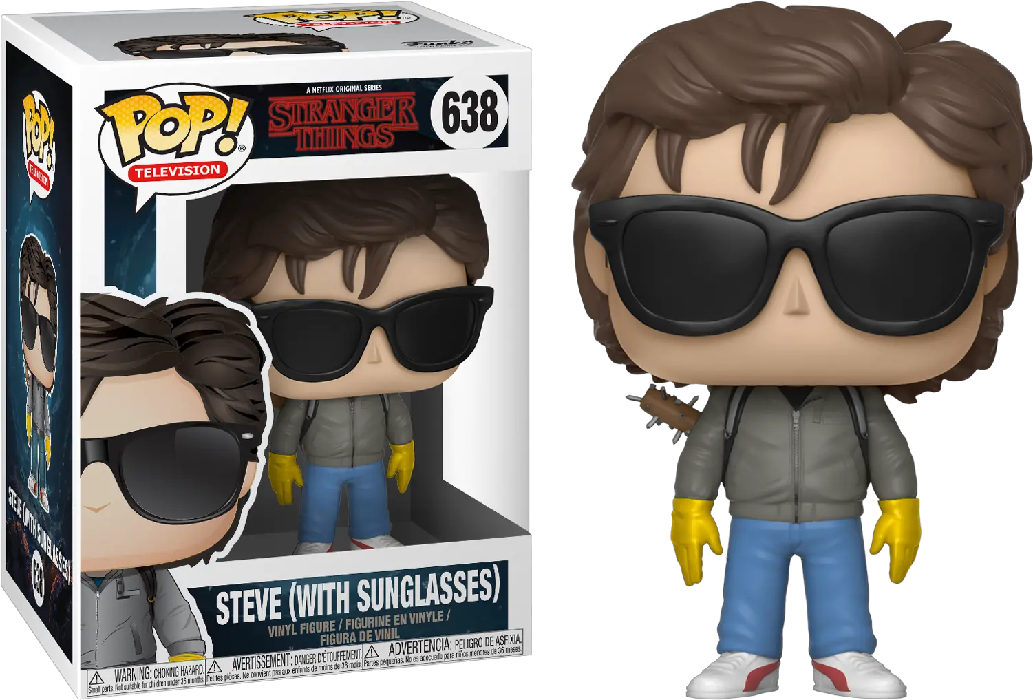 Stranger Things U2013 Steve With Sunglasses Funko Pop Vinyl Figure Funko Pop Stranger Things Steve With Sunglasses Png Steve Png