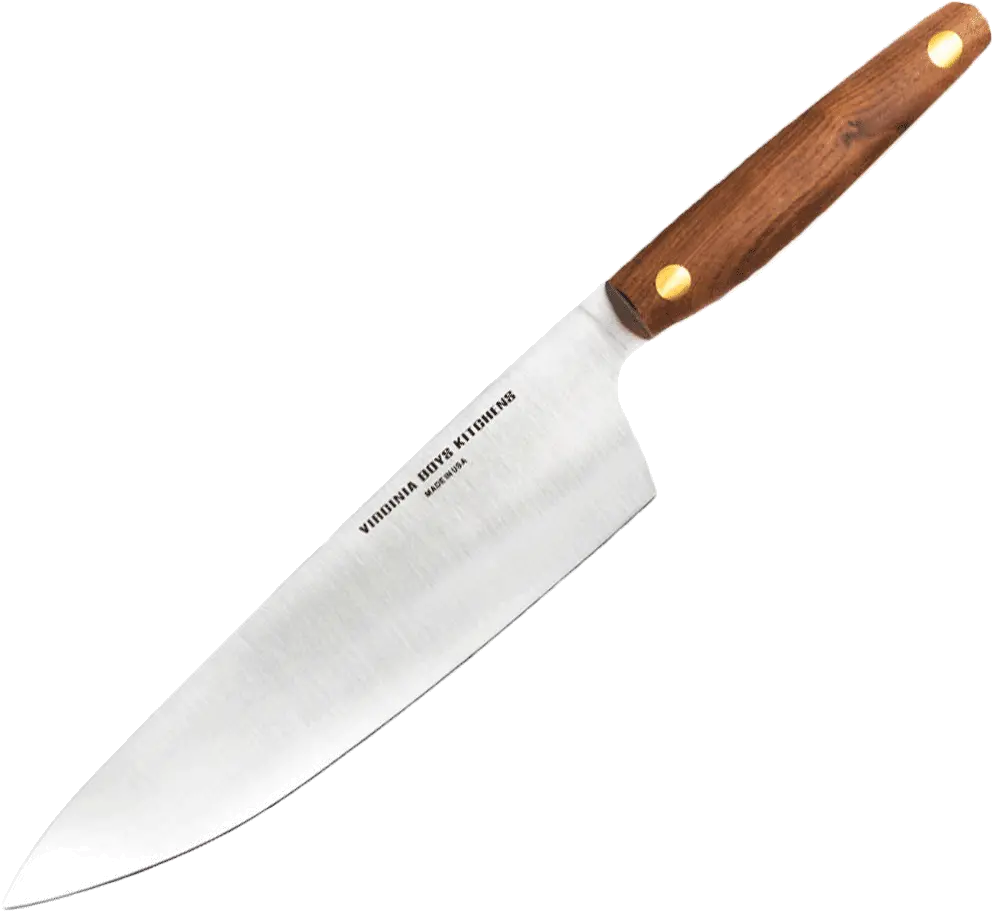 Chef Knife With Walnut Wood Handle Full Tang Chef Knife Handle Png Kitchen Knife Png