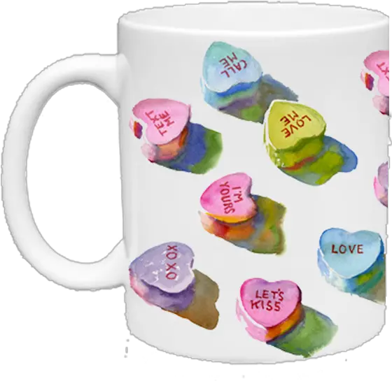 Mug Serveware Png Candy Hearts Png