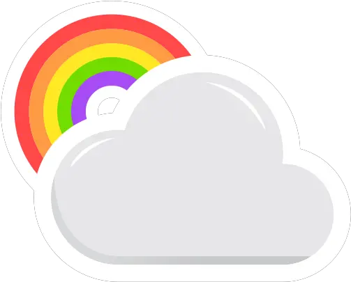 Weather Rainbow Cloud Free Icon Of Horizontal Png Rainbow Cloud Png