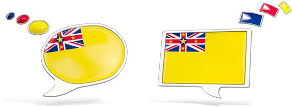 Two Speech Bubbles Illustration Of Flag Niue Niue Flag Png Speech Bubbles Png
