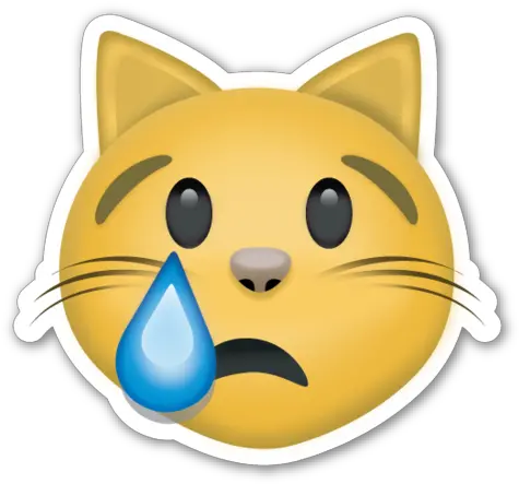 Crying Cat Face Cat Emoji Png Cry Emoji Png