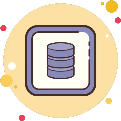 Database Icon In Circle Bubbles Style Kawaii Iconos De Aplicaciones Png Db Icon