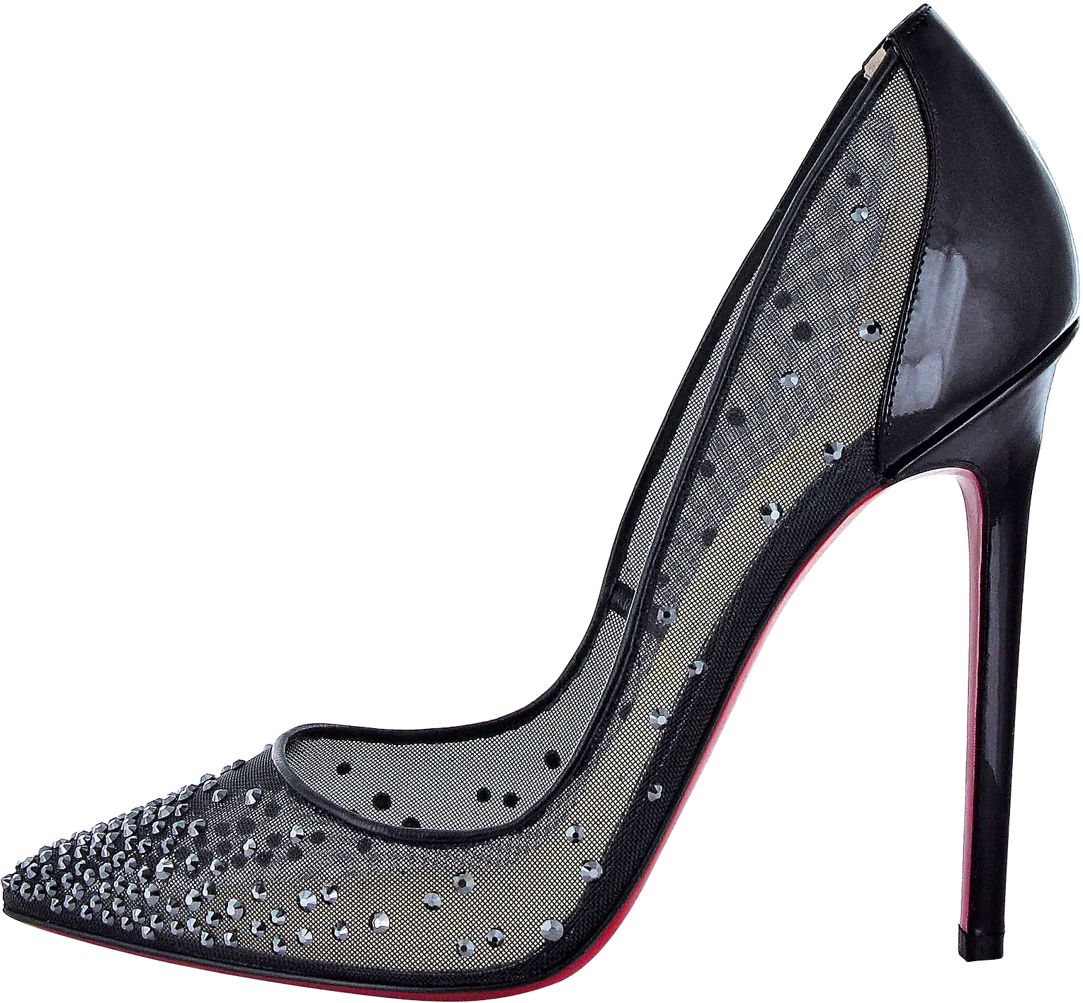 Heels Clipart Glitter Heel Transparent Christian Louboutin Black Crystals Png High Heel Png