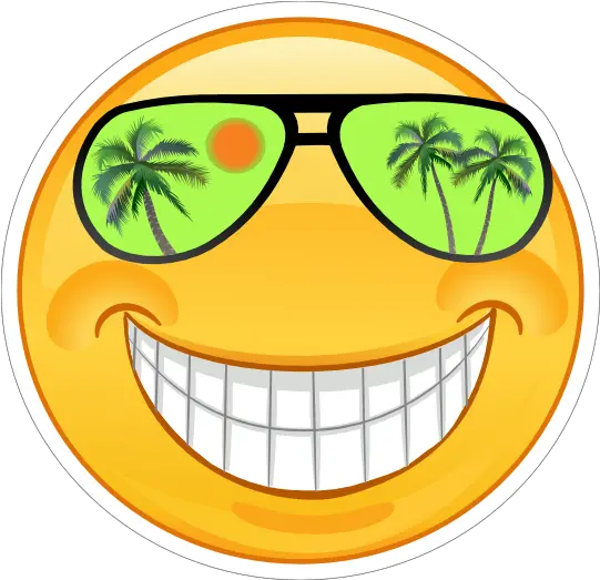 Crazy Cool Green Sunglasses Smiling Emoji Sticker Sunglasses Emoji Stickers Png Sunglasses Emoji Png