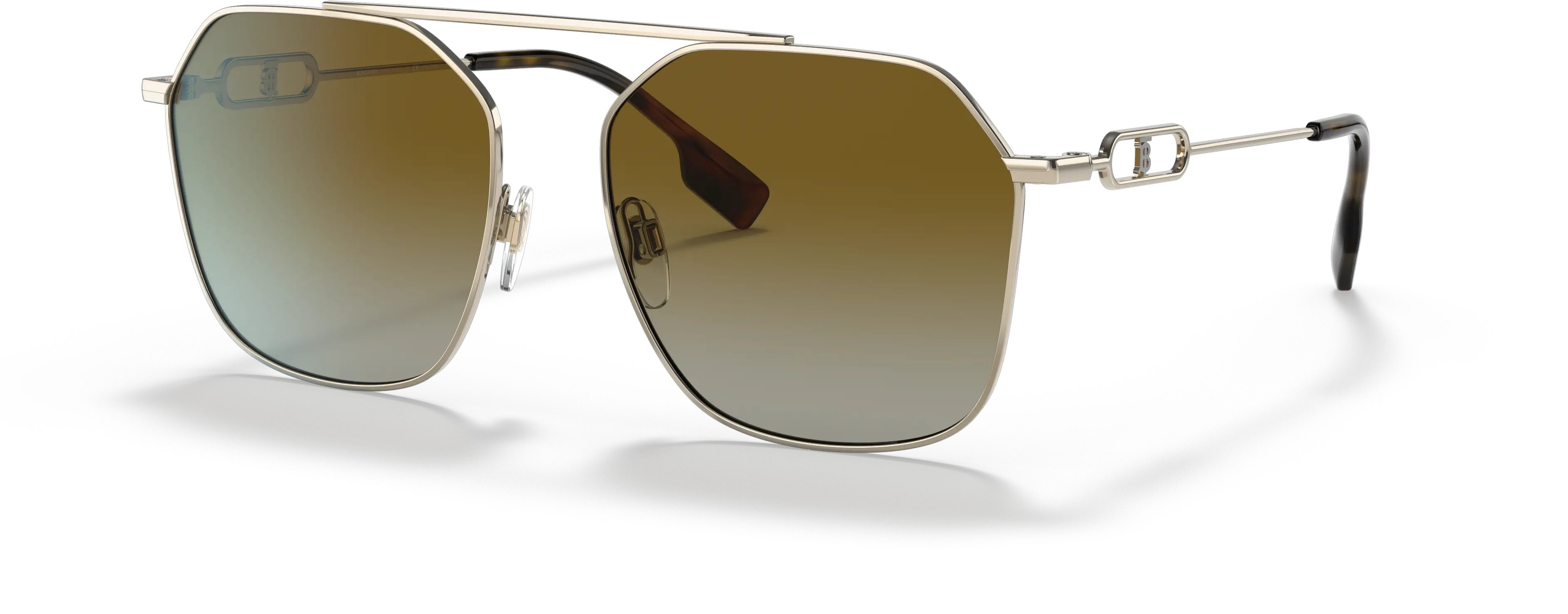 Burberry Be3124 Emma 57 Polar Brown Gradient U0026 Light Gold Ray Ban Hexagonal 54 Mens Png Dunhill Icon For Men