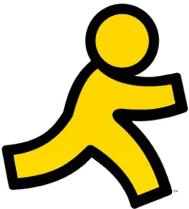 Instant Messenger Logos Aol Running Man Png Messenger Logo Png