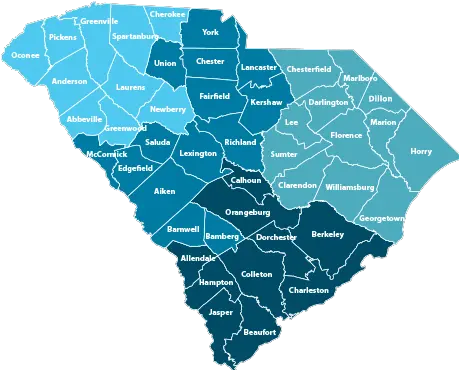 Formal Region In South Carolina Png Map Of South Carolina South Carolina Png