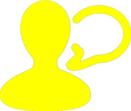 Yellow Talk Icon Free Yellow User Icons Talk Icon Black And White Png Contacts App Icon