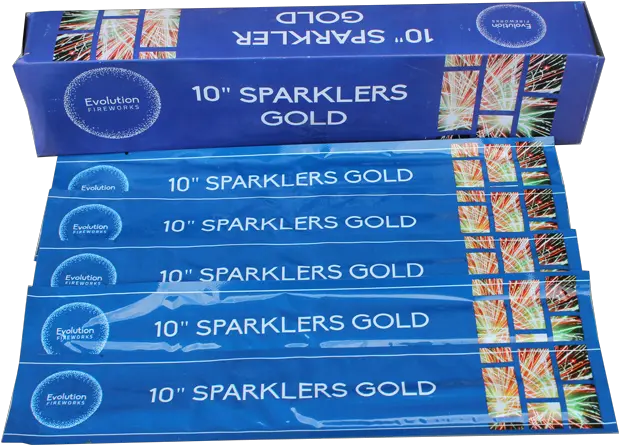 10 Gold Sparklers 24 Packs Of 5 Galactic Fireworks Paper Png Sparklers Png