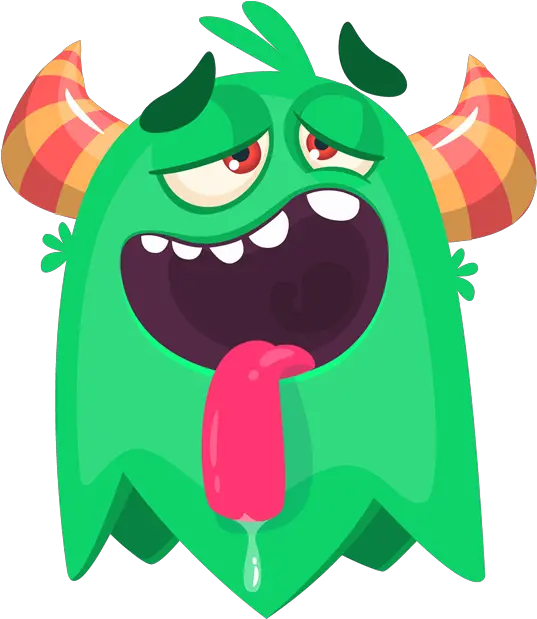 Download Exhausted Monster Grumpy Monster Png Image With Monster With Big Mouth Cartoon Grumpy Png