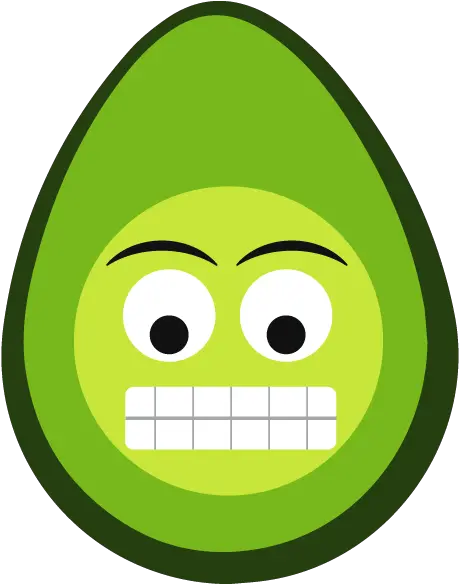 Scared Eyes Png Scared Avocado Cartoon 1296617 Vippng Happy Avocado Png