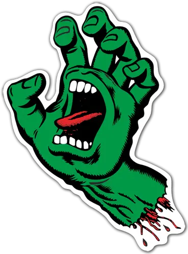 Zombie Screaming Hand Santa Cruz Logo Png Zombie Hand Png