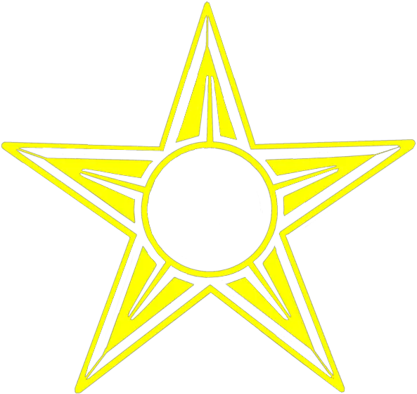 Yellow Barnstar Star Circle Png Soviet Star Png