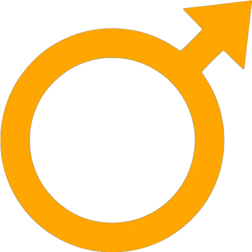 Orange Male Icon Male Gender Icon Yellow Png Male Gender Icon