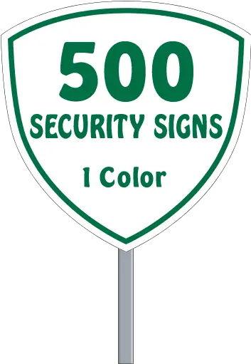 Security Yard Signs Shield Shape 1 Color 500 Per Box Sign Png Shield Shape Png