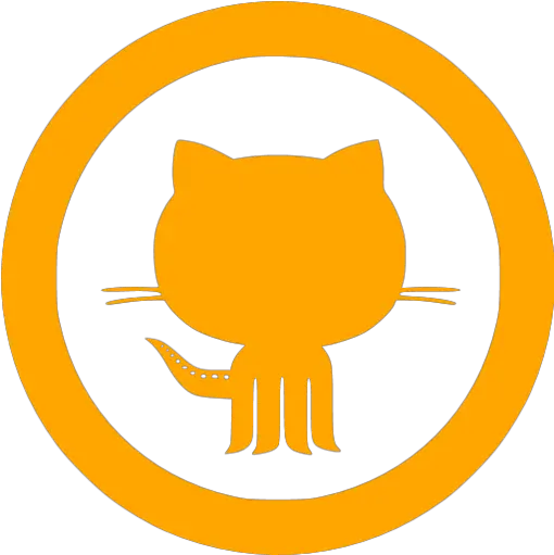 Orange Github 10 Icon Github Icon Blue Png Github Icon Png