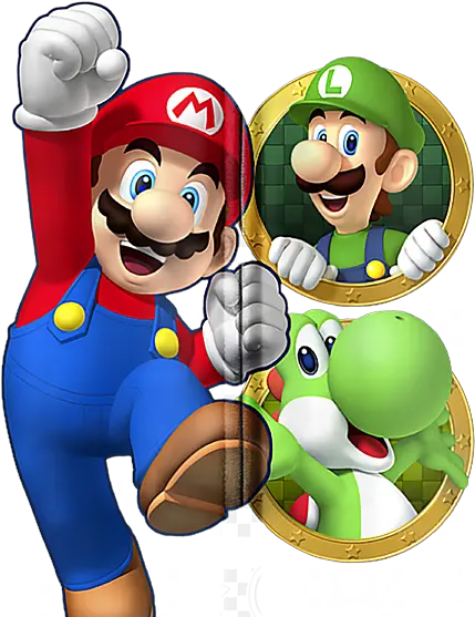 Super Mario Luigi Yoshi Portraits Spiral Notebook Super Mario A Luigi Png Luigi Icon