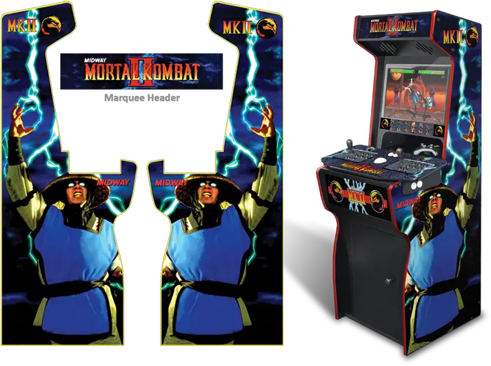 Fighting Game Inspired Arcade Graphics Mortal Kombat 2 Cabinet Png Arcade Cabinet Png