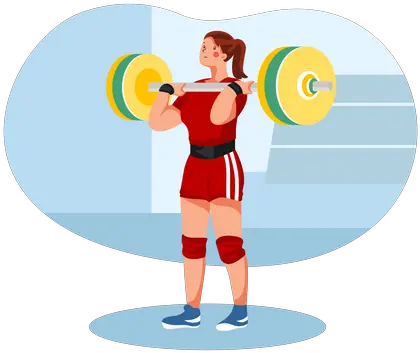 Best Premium Female Weightlifter Doing Weightlifting Weights Png Weight Lifting Icon