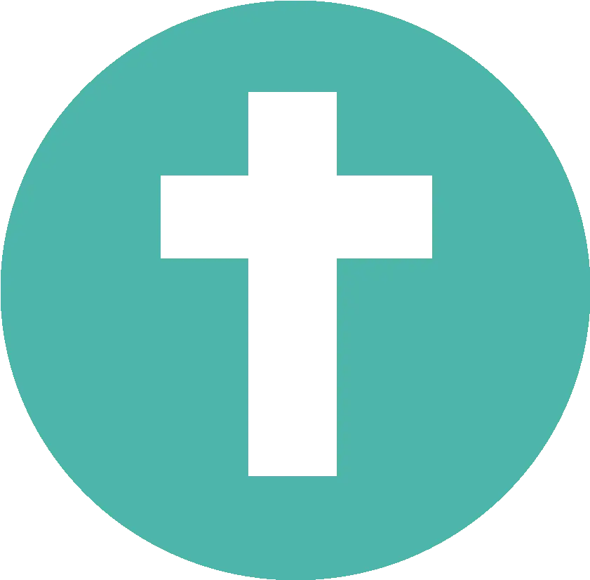 Teal Cross Icon Large Christ Church Manchester Png Jesus