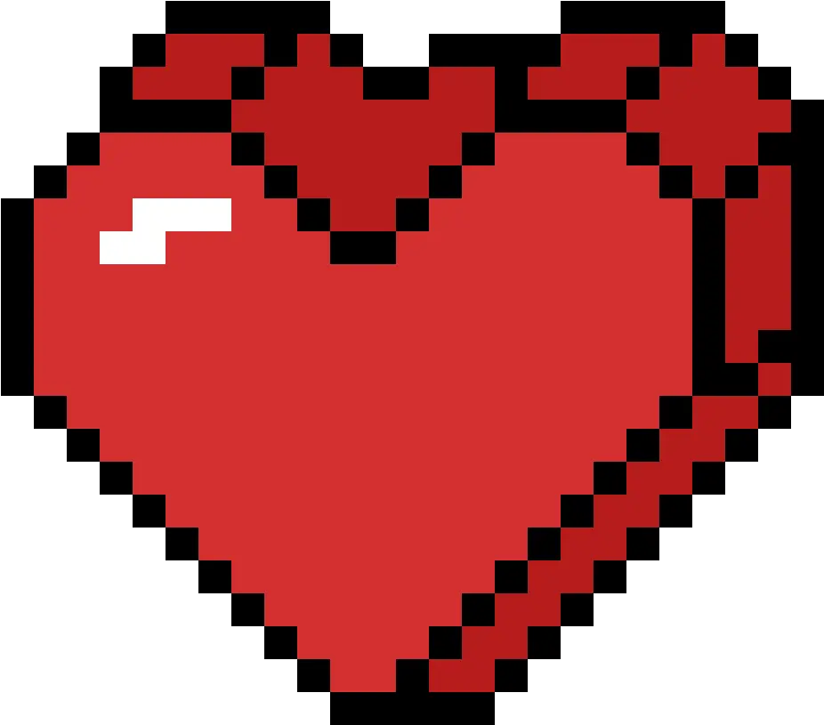 3d Heart Transparent Pixel Art Heart Png 8 Bit Heart Png