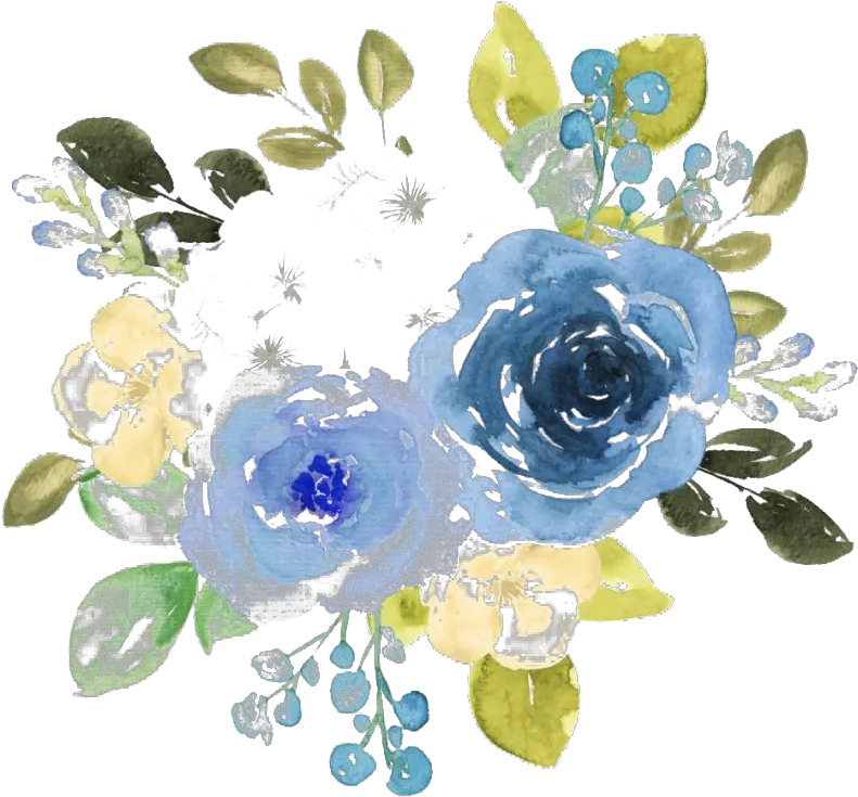 Blue Floral Png Clipart Transparent Background Flower Watercolor Png Flowers Clipart Png