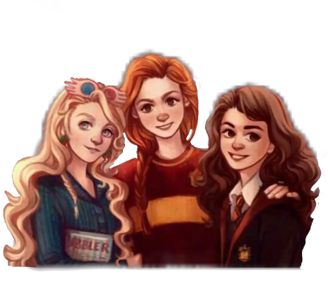 Download Girlpower Girl Ginny Ginnyweasley Luna Lunalovegood Luna Lovegood Ginny Weasley Hermione Granger Png Luna Transparent Background