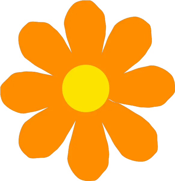 Simple Flower Png Orange Flower Png Orange Spring Flower Bright Flower Clip Art Spring Flowers Png