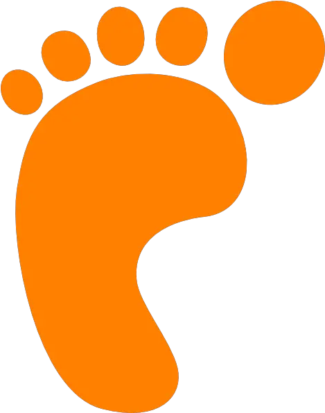 Orange Foot Prints Clip Art Foot Print Clipart Orange Png Foot Prints Png