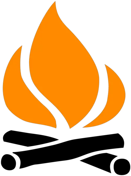 Camping Symbol Orange Logo Clipart Camping Clipart Transparent Background Campfire Icon Png Campsite Icon