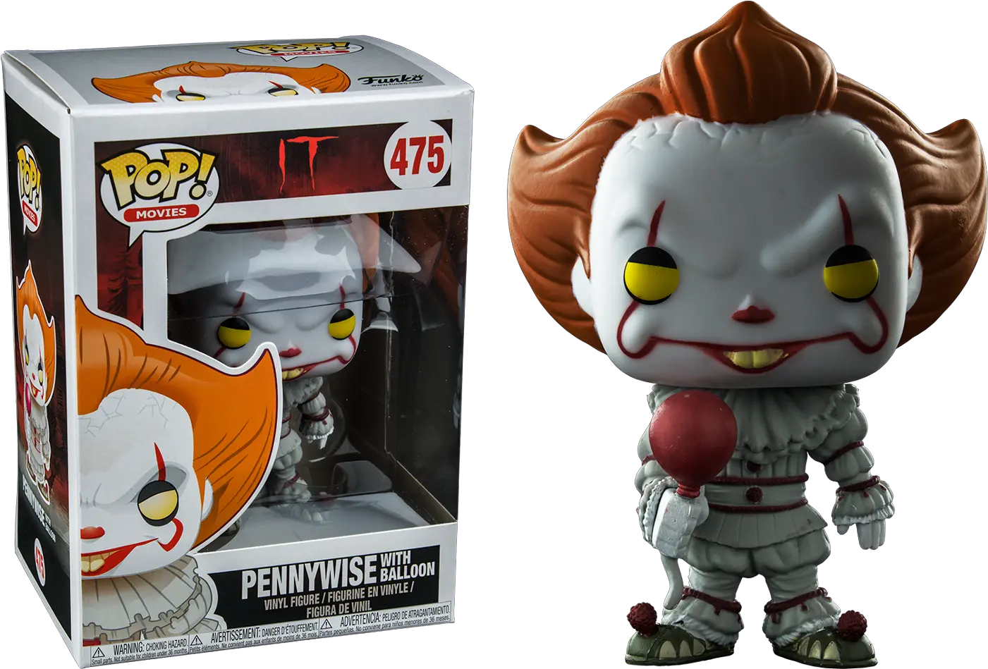 It 2017 U2013 Pennywise With Balloon Us Exclusive Pop Vinyl Jaymu0027s Place Pennywise Funko Pop Balloon Png Pennywise Transparent