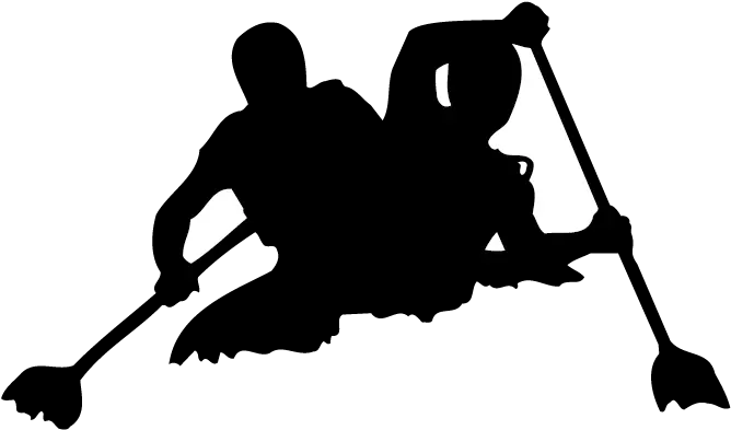 Rafting Kayaking Canoe Clip Art Rowing Silhouette Png Kayaking Png