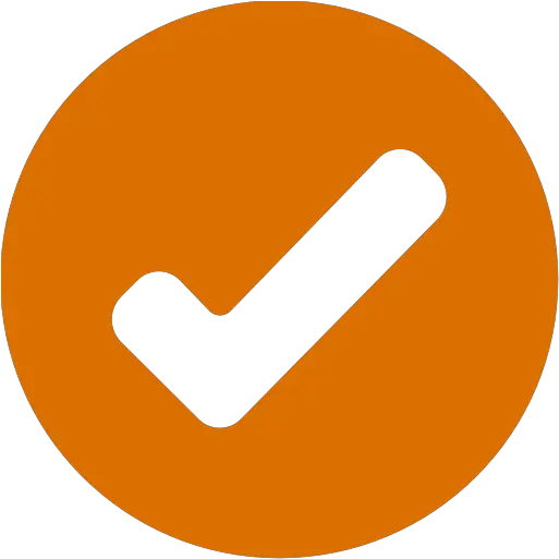 Orange Round Check Mark Icon Check Orange Png Tick Mark Icon