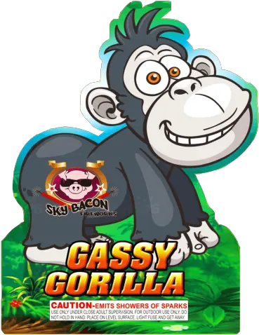 Gassy Gorilla U2014 Warrior Fireworks Png Cartoon