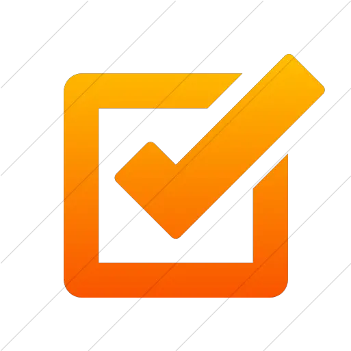 Iconsetc Simple Orange Gradient Foundation 3 Checkbox Icon Orange Tick Box Png Check Box Png