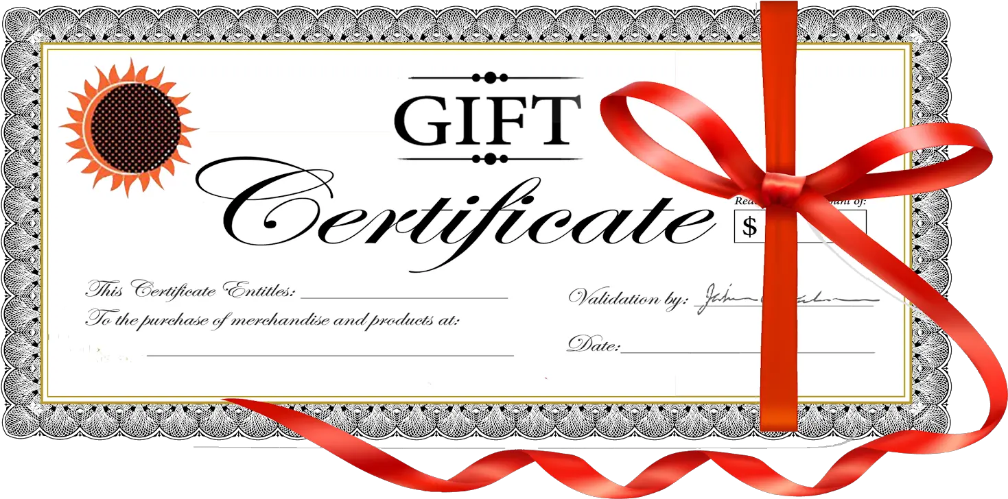 Certificate Of Gift Gift Certificate Png Certificate Background Png