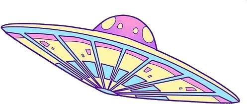 Ufo Psychedelic Alien Tumblr Aesthetic Freetoedit Cute Galaxy Stickers Png Ufo Png