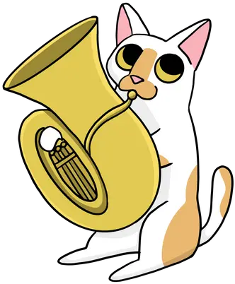 Tuba Player Cat T Shirt Cat Bandit Cat Shirts Sponsoring Instrumentalist Png Tuba Icon