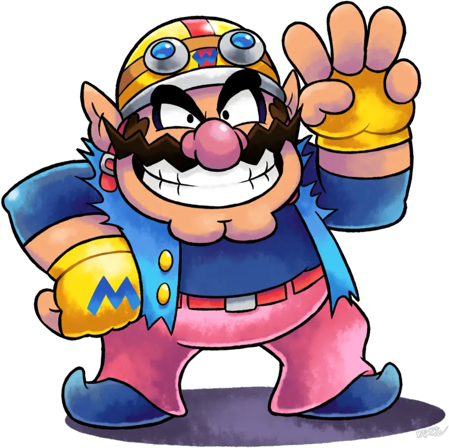 Wario Png File Mario And Luigi Art Style Wario Transparent