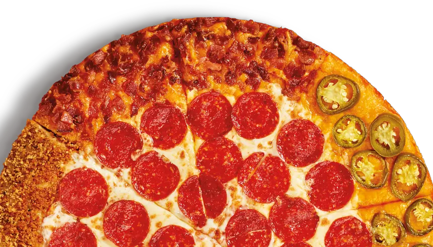 Little Caesars Is Testing A Pepperoni Pizza That Has Four Little Caesars Crust Pizza Png Pepperoni Pizza Png