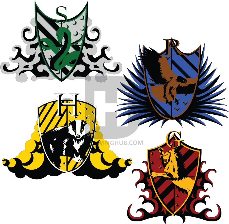 Harry Potter House Logo Png Transparent Hogwarts House Crests Hogwarts Png