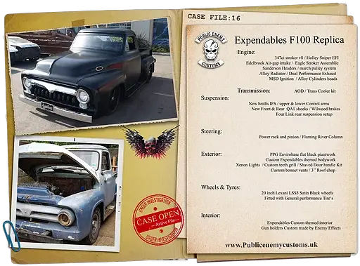 Expendables F100 Replica Antique Car Png Expendables Logo