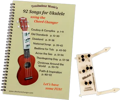 Troubadour Ukulele Chord Changer And Songbook Set Acoustic Guitar Png Ukulele Png