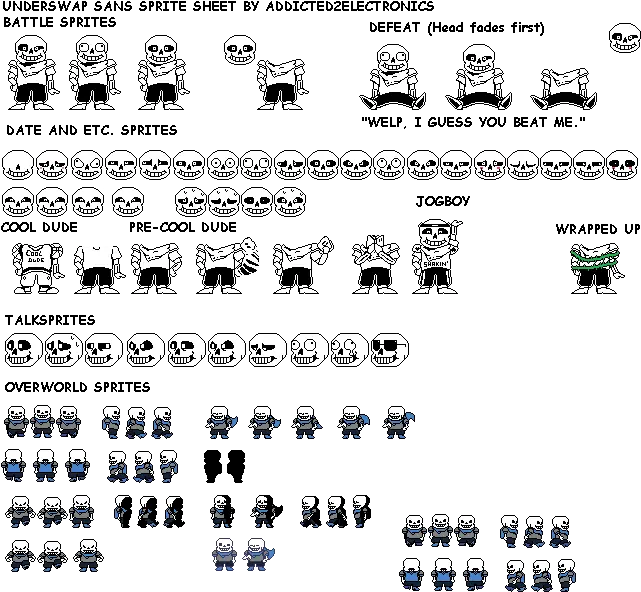 Download Though You Guys Have Not Seen Sans Battle Sprite Sheet Png Sheet Png