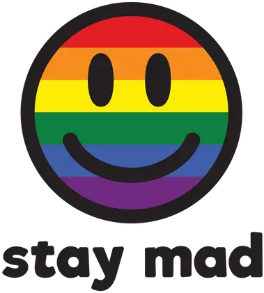 Stay Mad Gay Pride Coffee Mug By Queerish Designs Society6 Happy Png Gay Icon Mug