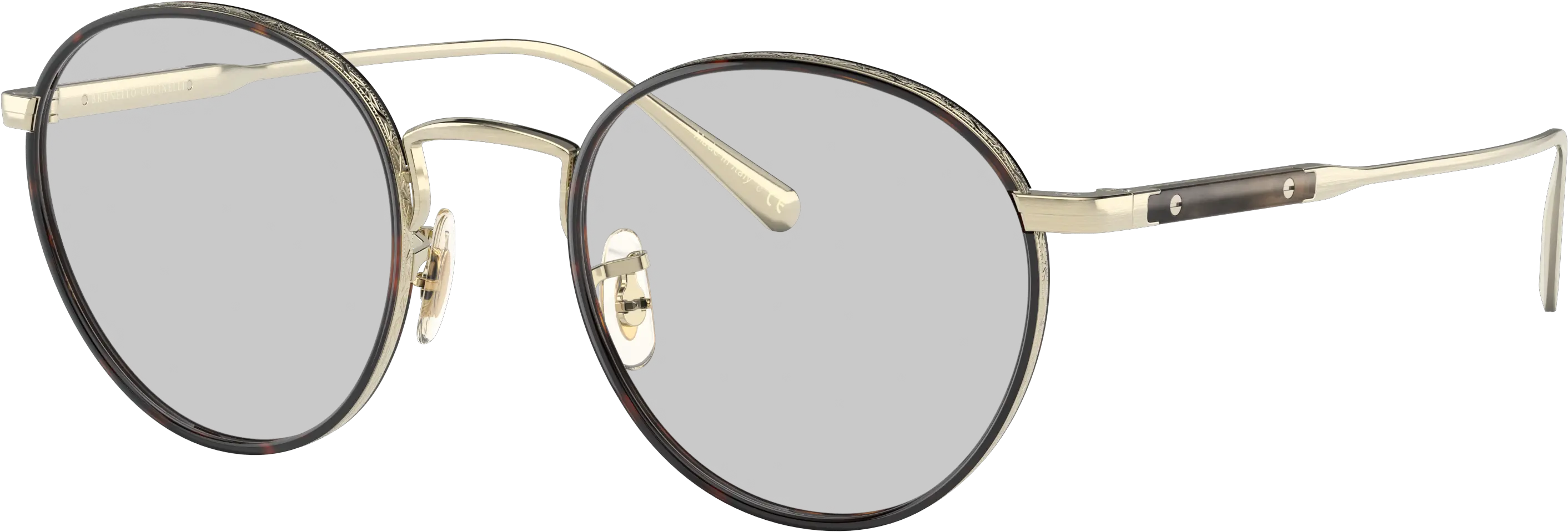 Oliver Artemio R Eyeglasses In Brushed Golddark Mahogany Full Rim Png Silhouette Glasses Tma Icon