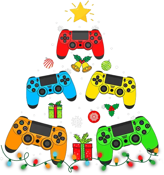 Gamer Christmas Ornament Tree Funny Gaming Xmas Onesie For Girly Png Ps4 Controller Icon Png